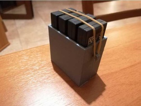 tello battery holder 4 batteries r c vehicles 3d print model - Mito3D