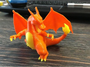 charizard yaratıklar çift ekstruzyon pokemon 3d print model - Mito3D