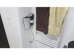 hair dryer holder bathroom 3d print model - Mito3D