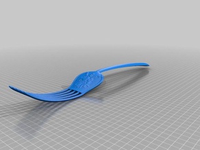 fork lion logo kitchen & dining 3d print model - Mito3D
