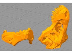 lowest poly t-rex skull animals low trex 3d print model - Mito3D