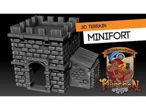 minifort oyuncaklar ve oyunlar 28 mm 32 bina minyatür scenary arazi 3d print model - Mito3D