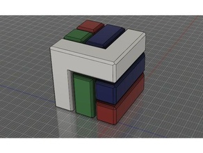 pcube quebra-cabeça quebra-cabeças cores cubo 3d print model - Mito3D