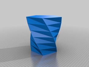 twisted polygon vase 80x100x200 containers customized 3d print model - Mito3D