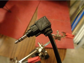 35 mm audio jack de renfort à angle droit l'audio 3,5 De 90 degrés aux câble la fiche son fil 3d print model - Mito3D
