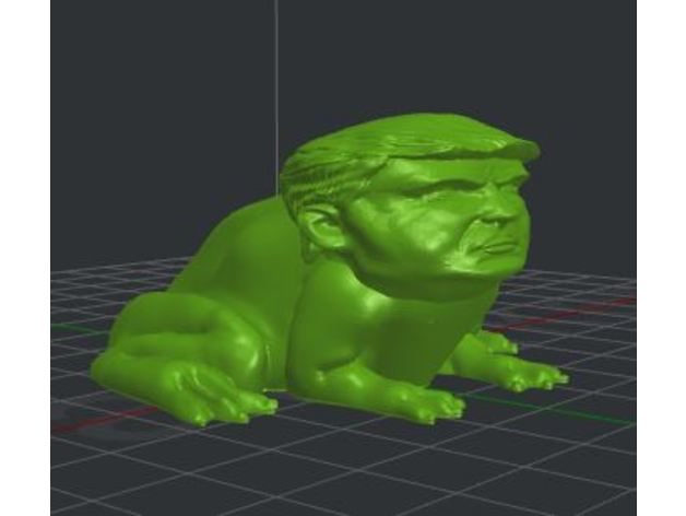 trump bull frog modelos sapo republicano 3D print model - Mito3D