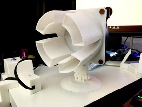 Schreibtisch lüfterverkleidung venturi-Effekt-design diy Schreibtisch-fan Effekt noctua - Verkleidung venturi 3d print model - Mito3D