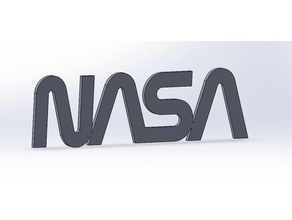 nasa-logo 3d-drucken 3d-logo logo der nasa 3d print model - Mito3D
