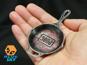 pubg frying pan scans & replicas battlegrounds flying playerunknowns 3d print model - Mito3D