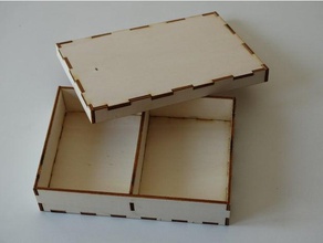 caja clasificadora con tapa diy a caixa laser lasercut corte 3d print model - Mito3D