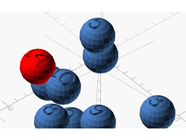 a detecção de colisão openscad aleatório recursividade 3D print model - Mito3D
