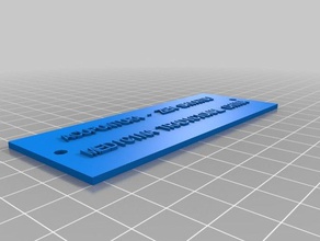 la placa de cuca accesorios personalizado 3d print model - Mito3D
