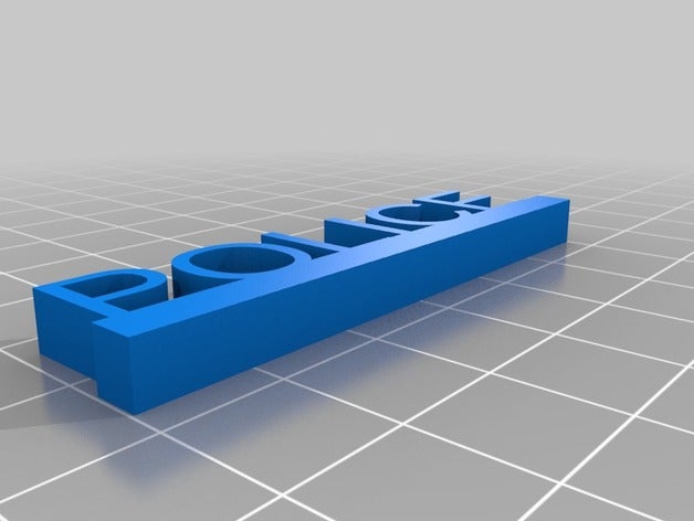 la policía signo las esculturas personalizado 3D print model - Mito3D