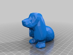 basset-hound-lp Tiere 3d print model - Mito3D