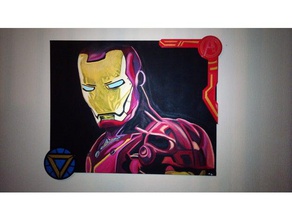 canvas frame ironman art painting picture 3d print model - Mito3D