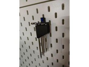 ıkea skadis hex allen anahtar tutucu 3d yazıcı aksesuarları anahtarı halterung inbus inbusschlssel 3d print model - Mito3D