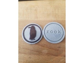 rook coffee coin signs & logos 3d print model - Mito3D