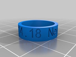 novo brisbane biblioteca anel anéis personalizado 3d print model - Mito3D