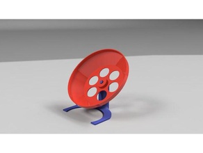 45 ángulo rueda del hámster w cojinete las mascotas los roedores roedor de la rodamiento 3d print model - Mito3D