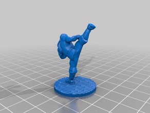 kickboxer d&d mini v2 toy & game accessories 28mm dnd miniature dungeons dragons dungeon piece miniatures monk roleplaying role playing games rpg prop tabletop gaming 3d print model - Mito3D