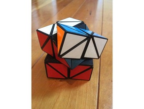 helicopter 2x2 twisty puzzle v2 puzzles cube hybrid rubik rubik's rubiks 3d print model - Mito3D