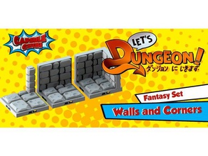 fantasy walls corners toys & games dnd dungeon tiles dungeons dragons 3d print model - Mito3D