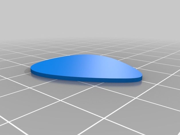 basic guitar pick 3D print model - Mito3D