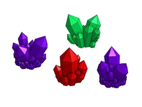 kristaller gloomhaven oyuncak & oyun aksesuarları 28 mm kristal kristalleri 3d print model - Mito3D