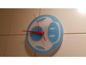 cogumelo relógio de parede - dupla cor deitou office extrusão mario multi-disposto super 3d print model - Mito3D