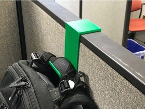 cubicle backpack hook office 3d print model - Mito3D