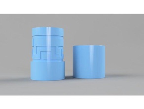 simple labyrinth canister puzzles autodesk fusion 360 case fusion360 present puzzle 3d print model - Mito3D