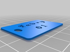 my customized test luggage label customizeable organization 3d print model - Mito3D