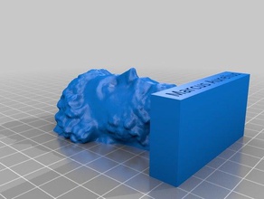 sliced bust marcus aurelius scans & replicas 3d print model - Mito3D