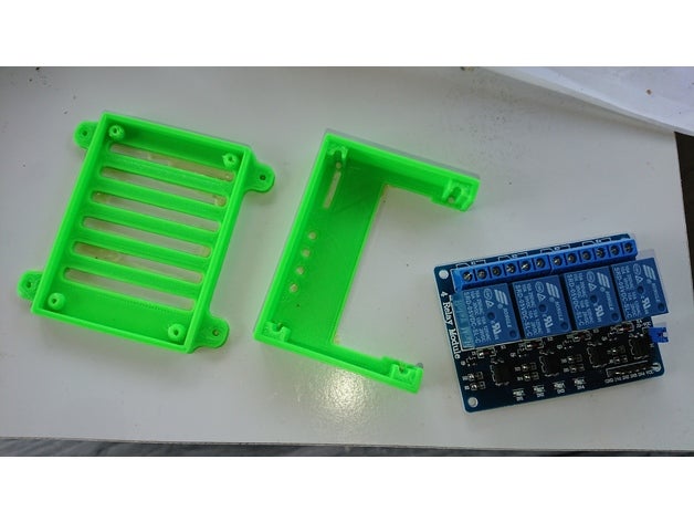 caso 4 x scheda relè di lampone l'elettronica canale arduino il raspberry pi 3D print model - Mito3D
