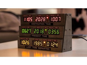 delorean horloge - retour futur de style l'électronique 121 gigawatts dos avenir l'horloge dmc-12 dmc12 dock le dr emmet brown marty mcfly vers 3d print model - Mito3D