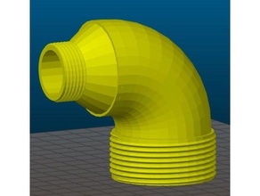 waste tank drainpipe hose connector automotive 3d print model - Mito3D