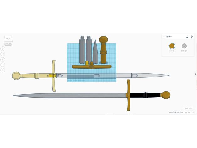 kaamelott - mescalibur excalibur accessoires de jeu roi arthur l'épée 3D print model - Mito3D