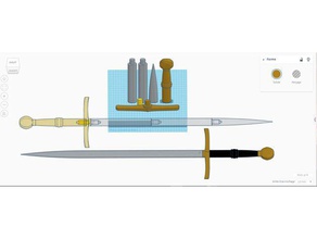 kaamelott - mescalibur excalibur sahne roi arthur kılıç 3d print model - Mito3D