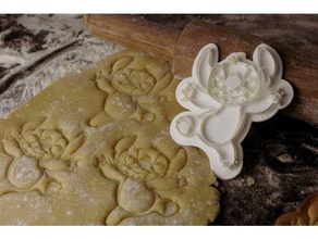 dikiş kurabiye kalıbı 3d baskı biscoito cookiecutter çerez kesici disney mutfak lilo stitch solidworks 3d print model - Mito3D