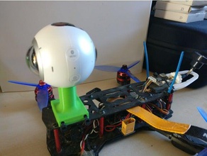 360 degrés support de caméra racecopter r c véhicules gard la drone gear360 course 3d print model - Mito3D