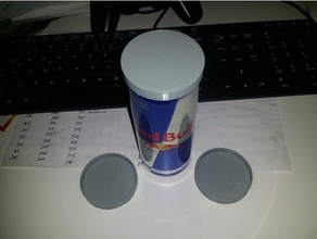 v1 dosendeckel 56mm redbull 3d printing cup deckel dose verschliessen 3d print model - Mito3D