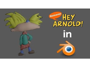 arnold hey sculptures blender cartoon character nickelodeon 3d print model - Mito3D