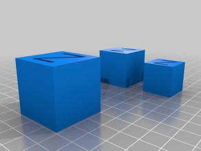 3 cube-Kalibrierung 3d-Druck-tests die Kalibrierung cube 3d print model - Mito3D