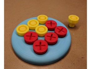 tic tac toe brinquedos & games jogo de tabuleiro jogos dia chuvoso 3d print model - Mito3D