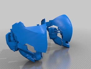 metal gear raiden maske kask seçenekleri ve zırh yükselterek katı 3d baskı 3d print model - Mito3D