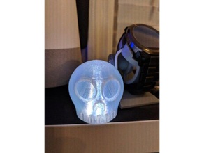 skully adafruit ws2812 led jewel models 3d print model - Mito3D