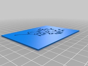 Zweig Schablone Kunst-tools kundengebundene 3d print model - Mito3D