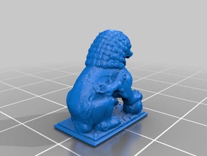 chinês foo dog a arte 3d print model - Mito3D