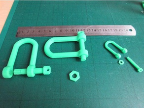 tank style tow hook shackle props 3dmodel accessory model 3d print model - Mito3D