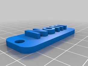 nom trousseau de clés porte-clés un 3d print model - Mito3D